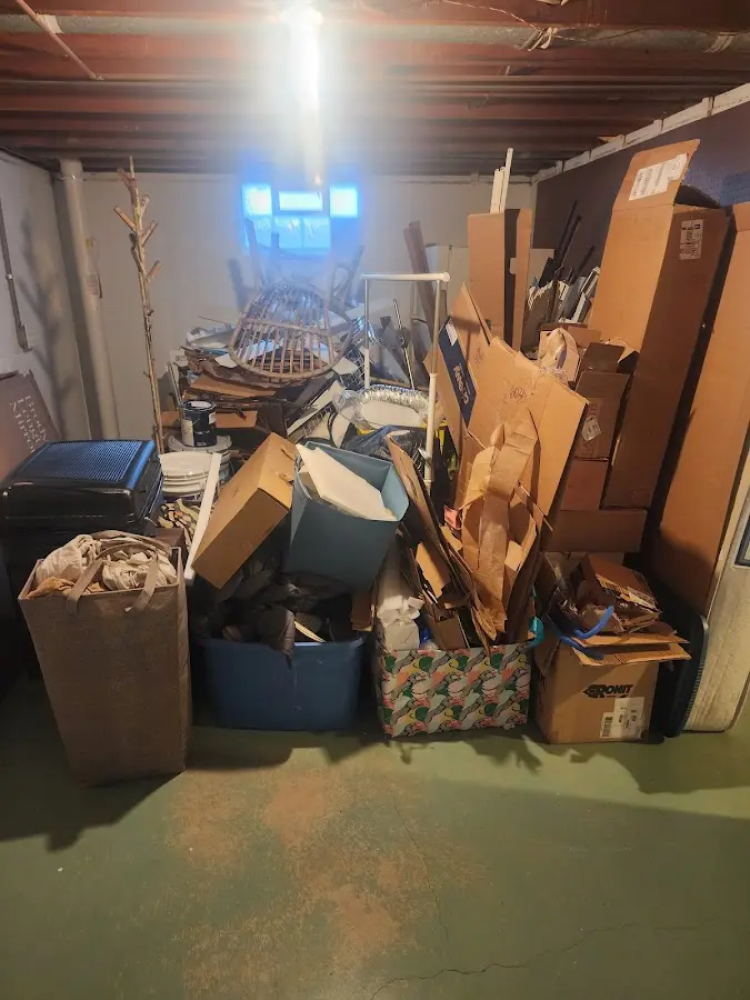 Roll-off dumpster container at job site for 20 Yard Dumpster Rental in Kiel